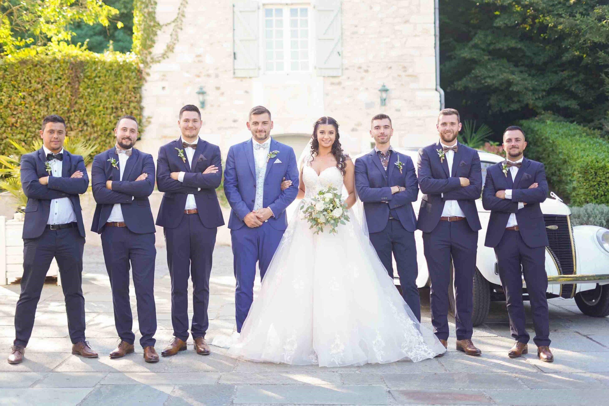 Photographie de mariage à Tarbes, couple et proches